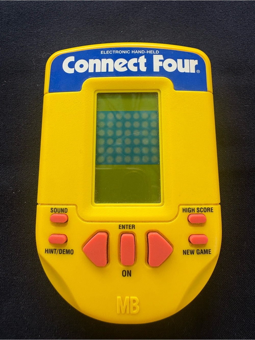 1995 Vintage MB Connect Four Electronic Handheld Game- Tested /Working !